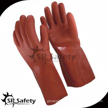 SRSAFETY Orange pvc chemical gloves,working gloves with pvc coated china supplier,best selling industry gloves
